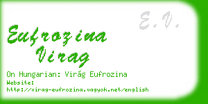 eufrozina virag business card
